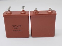 2x MBGP-1 CAPACITOR 0.5uF 5%, 1000V NOS Made in USSR МБГП-1