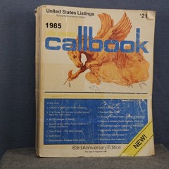 1985 Radio Amateur Callbook United States Listings Hawaii Canada Mexico