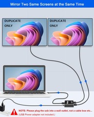 HDMI Splitter 1 In 2 Out – Aluminum 4K Signal V1.4 Powered HDCP Bypass Supports*