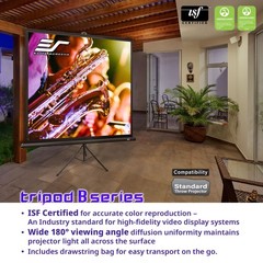 Tripod B, 50-INCH 1:1, Lightweight Pull Up Foldable Stand, Manual, Movie Home…