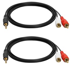 3.5mm to 2RCA Cable RCA to AUX Cord 2-RCA to 3.5mm Adapter Stereo Audio Y-Cable