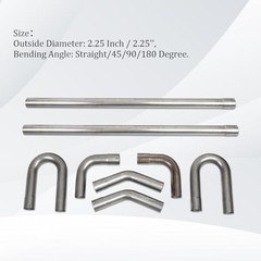 409 Steel Heavy Duty 2.25 Inch DIY Custom Mandrel Exhaust Pipe Tube Pipe, 48