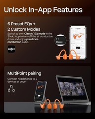 New Shokz OpenRun Pro 2 Bone Conduction Bluetooth Sports Headphones Orange