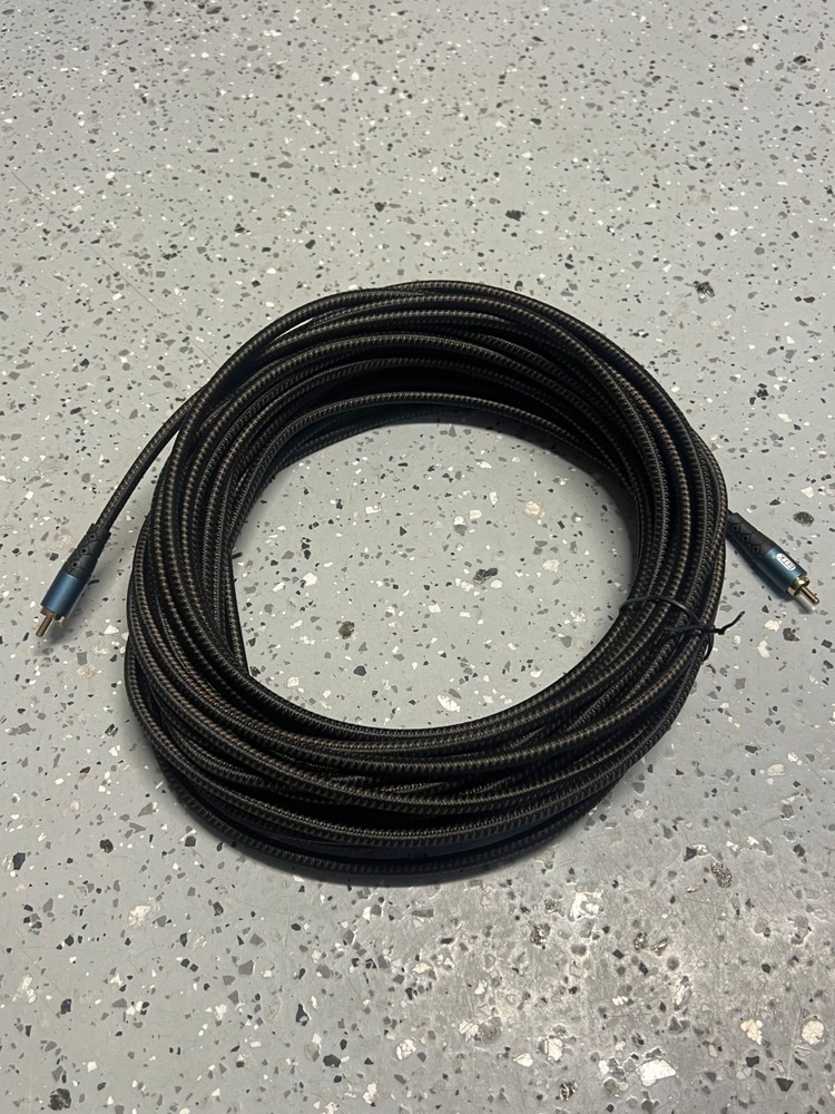 EMK RCA Subwoofer Cable RCA to RCA Audio Cable 24k Gold Plated 42′ Feet – UNUSED