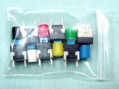 (6) Miniature DPDT Push Button SWITCH – Latching *Push-ON *Push-OFF Assortment