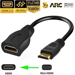 Mini HDMI to HDMI Cable Adapter For DSLR Camera Laptop Camcorder Tablet 15cm