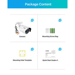 2MP Full HD Hardwired Outdoor Bullet Security Camera 4-In-1 Compatible with HD-C