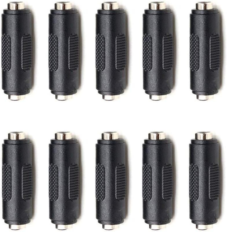 DC Power Female to Female Jack Adapter 10 Pack 2.1×5.5mm CCTV Camera Connector