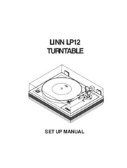 Sondek LP12 Turntable 5-in-1 OWNER’S USER MANUAL