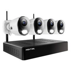 Night Owl 2-Way Audio 12 Channel 4 Camera 2K DVR Security System with 1TB Hard D