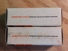 Pair of Hitachi (ITT lbl) 12AY7 NOS NIB Vacuum Tubes – 12% matched #EC36/M