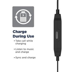 Tech Armor Talk n’ Charge Charge N’ Go Lightning In-Ear Earbuds Mic Black