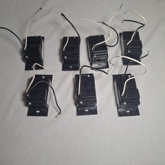 Lot of 7 Lutron Homeworks STR-NB-NONE Black Keypads Used Functional