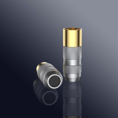 VIBORG Pair 3 Layer Plating Pure Copper Conductor Gold 3Pin XLR Connector Plug