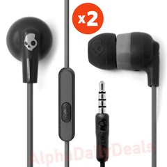 2 Pack Skullcandy Ink’d+ Wired Earbuds with Mic for Android – Black
