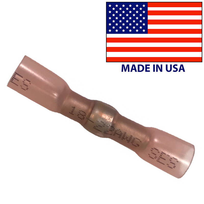 10 Red MultiLink Crimp Solder & Seal 22-18 AWG Heat Shrink Butt Connectors USA