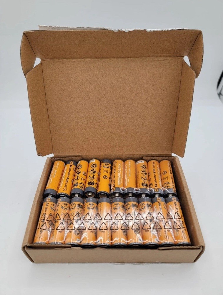 2 Pack – Amazon Basics 40 Total AA Alkaline High-Performance Batteries, 1.5 Volt