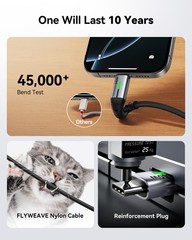 Iniu Usb C To Usb C Cable 240W Charging Type C Charger Cord Braided Usbc Cable