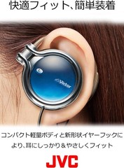 New JVC HP-AL102-S Clip-on Headphones Silver Japan Import Lightweight Comfort