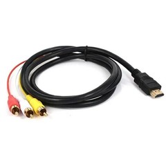 HDMI Male to 3 RCA AV Cable 1080P Video Audio Converter Adapter HDTV DVD TV