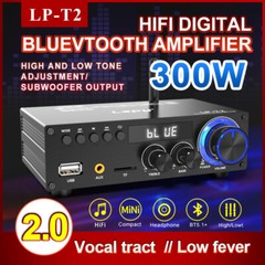 Lepy HIFI LP-T2 Bluetooth Stereo LED 300W Car Home Audio Amplifier 3A Adapter