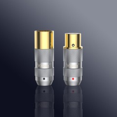 VIBORG Pair 3 Layer Plating Pure Copper Conductor Gold 3Pin XLR Connector Plug