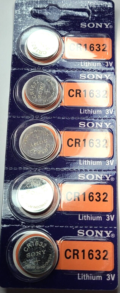5 PK CR1632 SONY 3V LITH (GREAT EXP DATE 2033) DL1632 ECR2032 FREE SHIP & TRAK