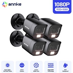 ANNKE 4K 8MP 5MP 1080P Video Outdoor Security Camera AI Color Night Vision IP67