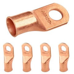 5pcs 4/0 AWG 1/2″ Stud Copper Wire Lugs, Ring Terminals, Battery Cable Ends, …