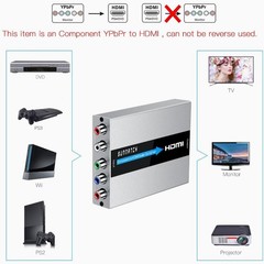 Component to HDMI Converter with Scaler Function, RGB to HDMI, 5RCA YPbPr to …