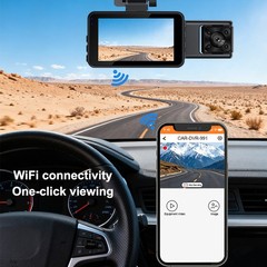 4K Dual Lens Car DVR Camera Dash Cam Front+Rear+Inside Video Recorder G-Sensor