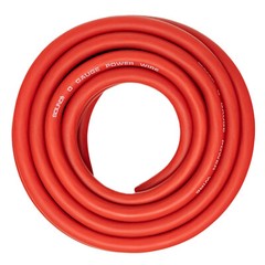 SoundBox CW0-25R, 0 Gauge 25′ CCA Amplifier Power / Ground Amp Wire Roll, Red