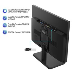 Portable TV 15.6 inch FHD 1080P IPS Screen HDMI USB VGA Black othoig Small Flat