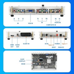 Retro GBSC Pro Video Converter Scart/RGB/YPBPR/VGA/AV/SV to HDMI-compatible