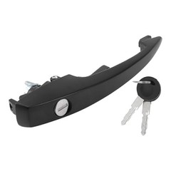 Front Car Exterior Door Handle for VW Beetle 1947-2003 Black ABS, Metal 1 Set