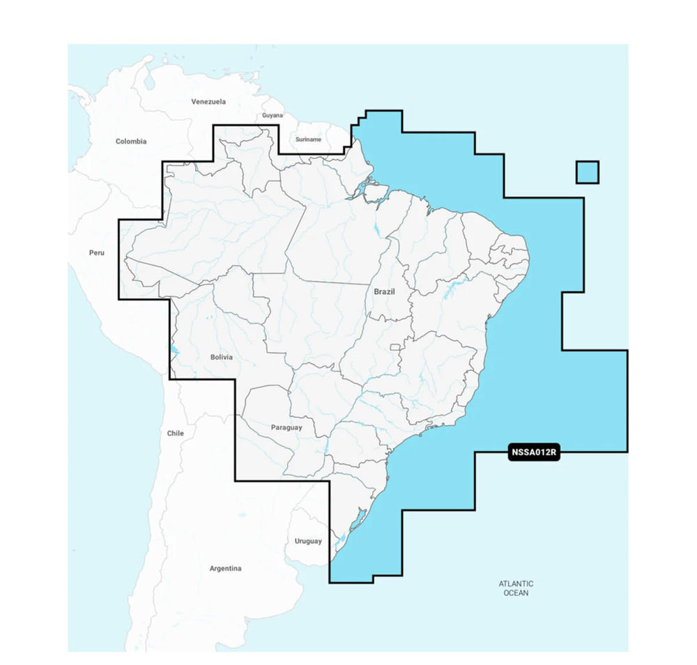 Garmin Navionics Plus Brazil Marine Mapping Coverage 010-C1453-20