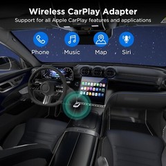 Wireless CarPlay BY967D Plug and Play No Latency Wired to Wireless 2.4 & 5.8GHZ