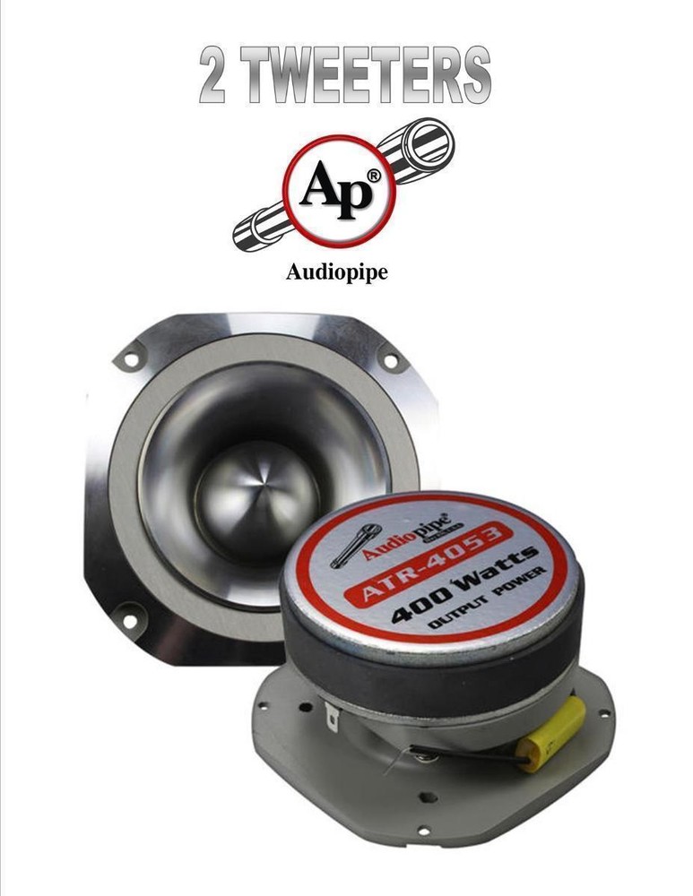 2 Pack 400W 4″ Titanium Bullet Super Tweeter Car Audio Audiopipe ATR-4053