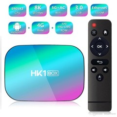 HK1 Box Android 9.0 4GB+32GB Smart TV Box S905X3 Quad Core WiFi 8K Media Player