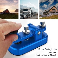 Mini Morse Radio Key Double Paddle with Aluminum Body