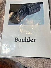 SEVERAL PAGES OF BOULDER COMPONENTS / INFORMATIVE INFORMATION / EXCELLENT COND.
