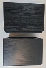 Micca MB42 Black Bookshelf Speakers 9.5×6.75×5.75 Inches No Wires Tested Works