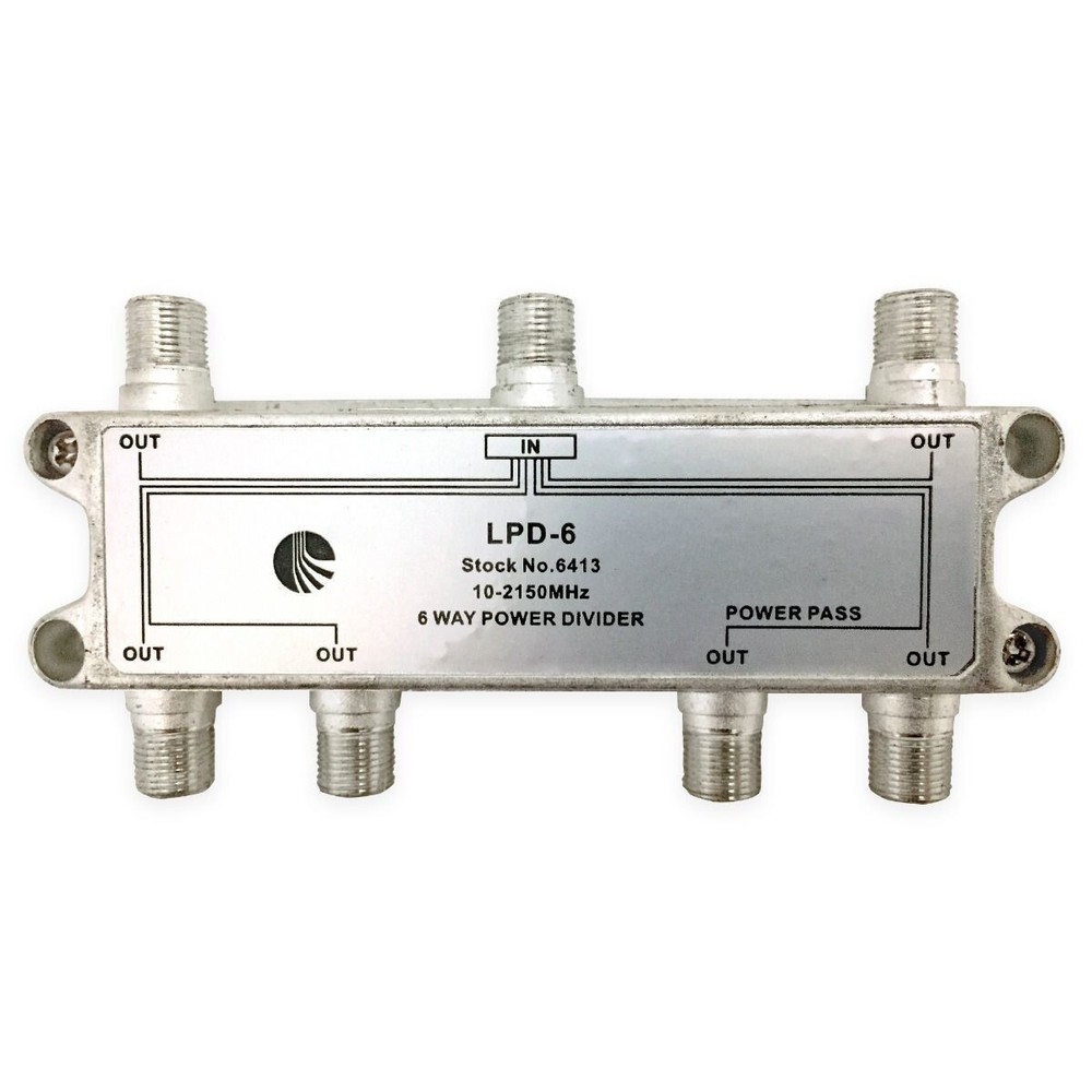 Blonder Tongue (LPD-6) 10-2150 MHz 1 Port Power Passing F-Type 6-Way Splitter