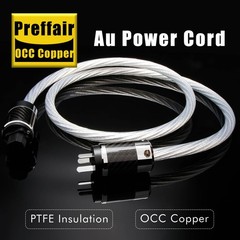 Preffair High Fidelity OCC Copper Conductor Silver Plating Power Cable DIY Plug