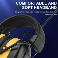FM Radio Headphones with Digital Display, 30Db FM Hearing Protection Safety