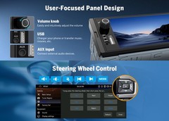 Single DIN Apple Car Play Android Auto 6.36″IPS Stereo Radio HeadUnit Navigation