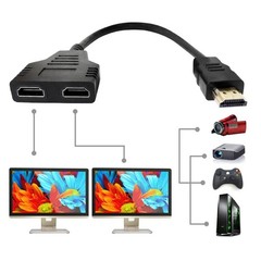 30cm HDMI Cable Adapter Male To Dual Female 2.0 Converter 1 in 2 out Splitter