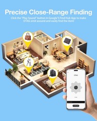 Android Tracker Tags – 4 Pack 2 Year Battery IP65 Waterproof
