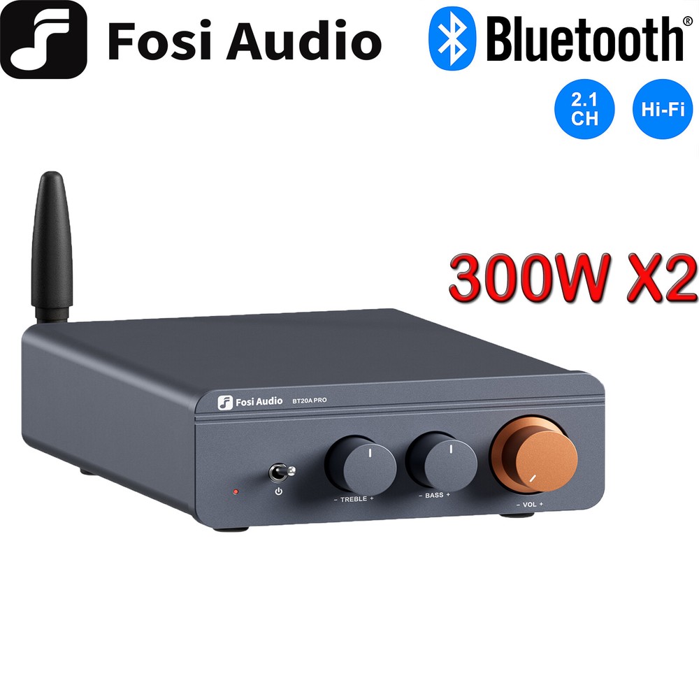 Fosi Audio BT20A PRO Bluetooth 5.0 Amplifiers TPA32552 2.0 Channel Class D Hi-Fi