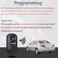 Key Fob Keyless Entry Fits for Toyota Highlander Tundra RAV4 Tacoma Scion XA